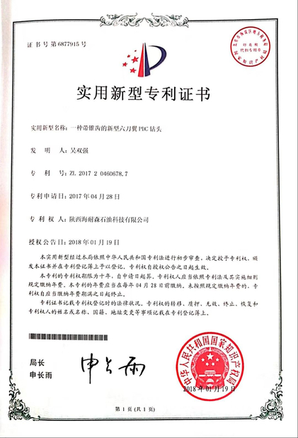 Китай Shaanxi Hainaisen Petroleum Technology Co.,Ltd Сертификаты